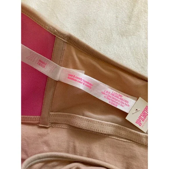 Victoria's Secret PINK Cool and Comfy Bandeau Bra Nude Large NWT - Picture 8 of 9